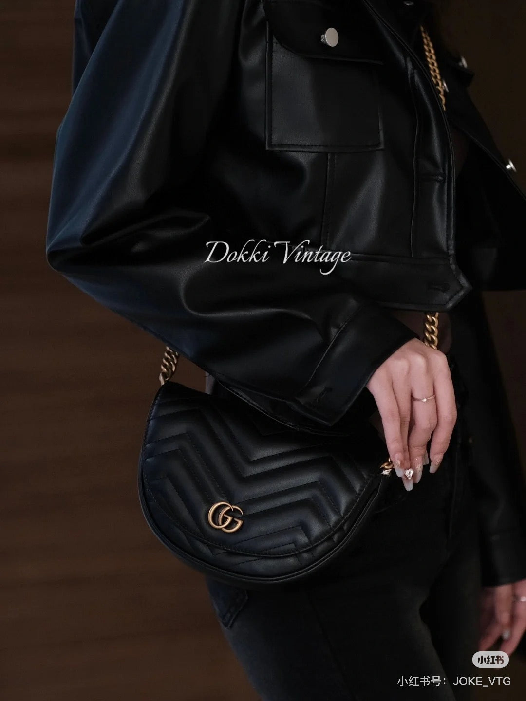 Gucci Marmont Semi-Circle Saddle Bag - Elegant Designer Handbag