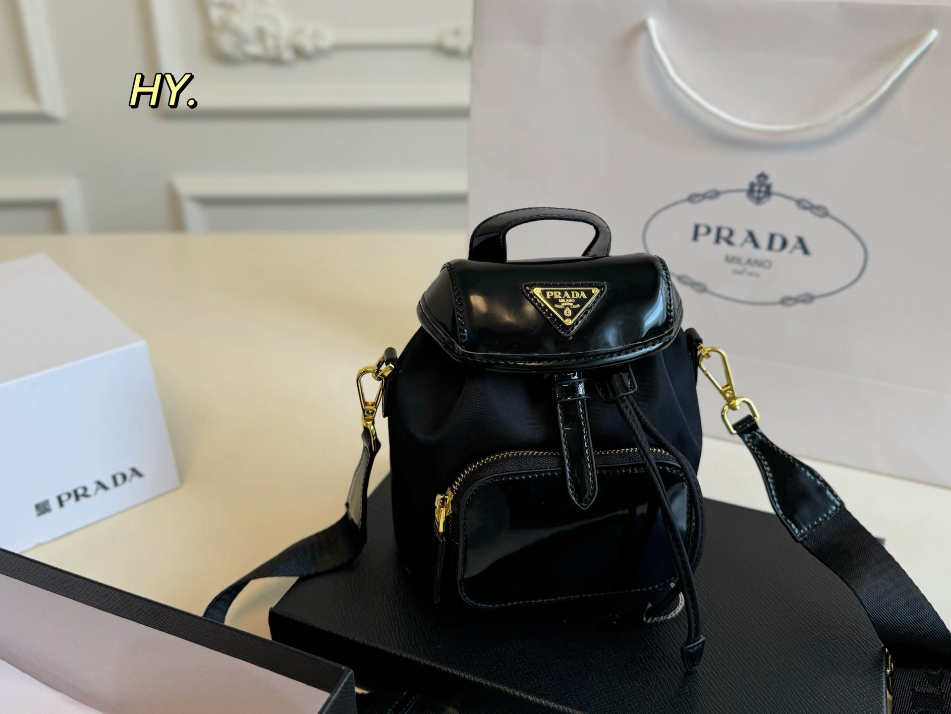 PRADA Mini Patent Leather Shoulder Bag â€“ Stylish and Versatile