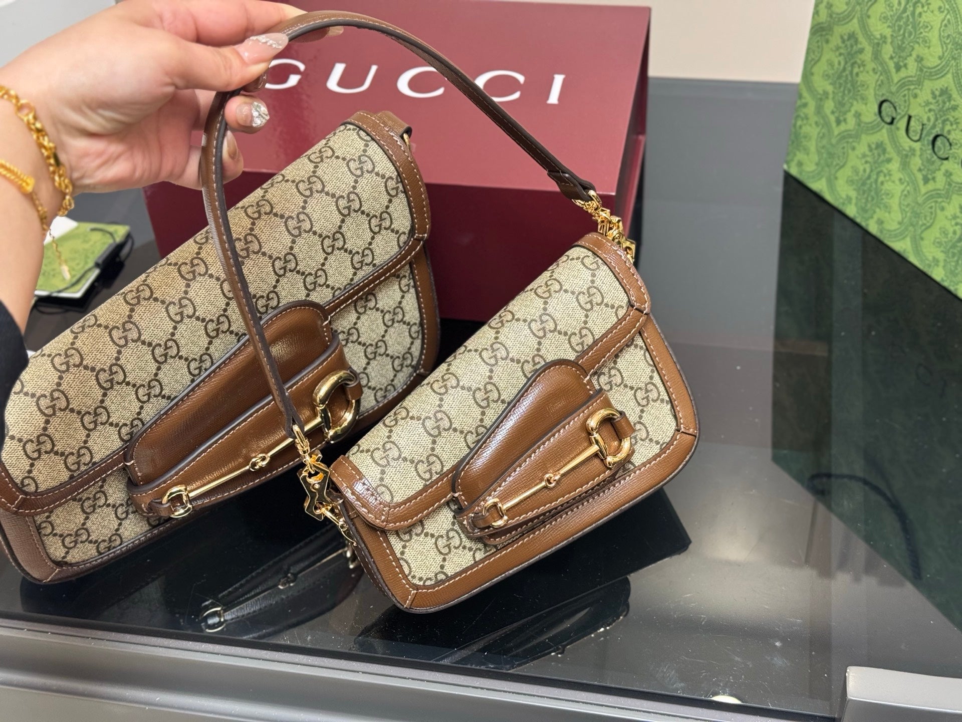 Gucci 1955 Asymmetrical Armpit Bag - Elegant Folding Box Design