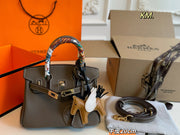 Hermes Birkin Style Cowhide Mini Folding Box - 20x15 cm
