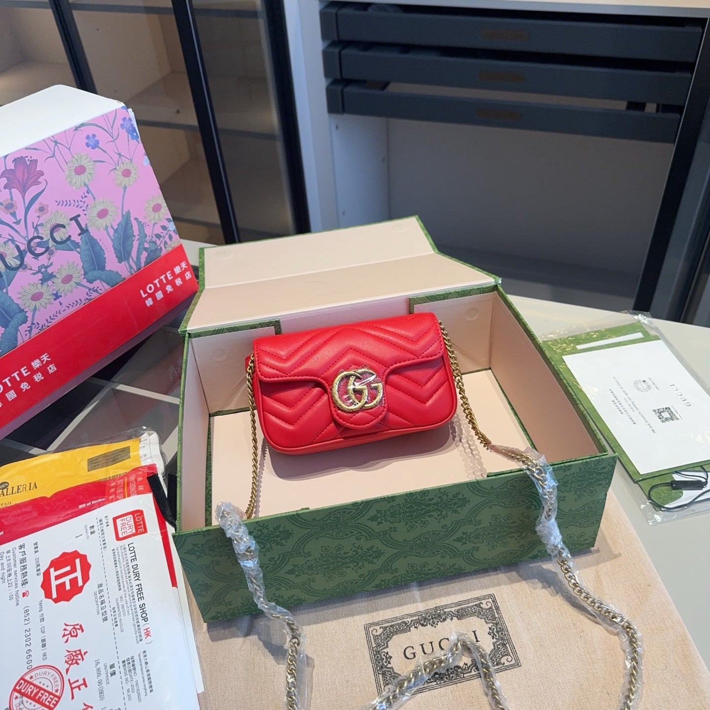 Premium Cowhide Marmont Wave Chain Bag - Luxury Replica