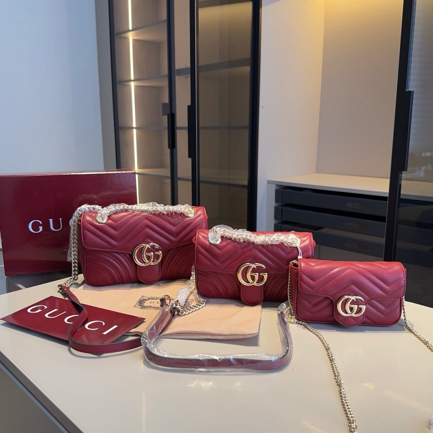 Luxury Cowhide Marmont Wave Chain Bag - Premium Quality Replica