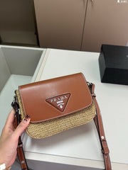 PRADA Raffia Straw Camera Bag â€“ Summer Essential