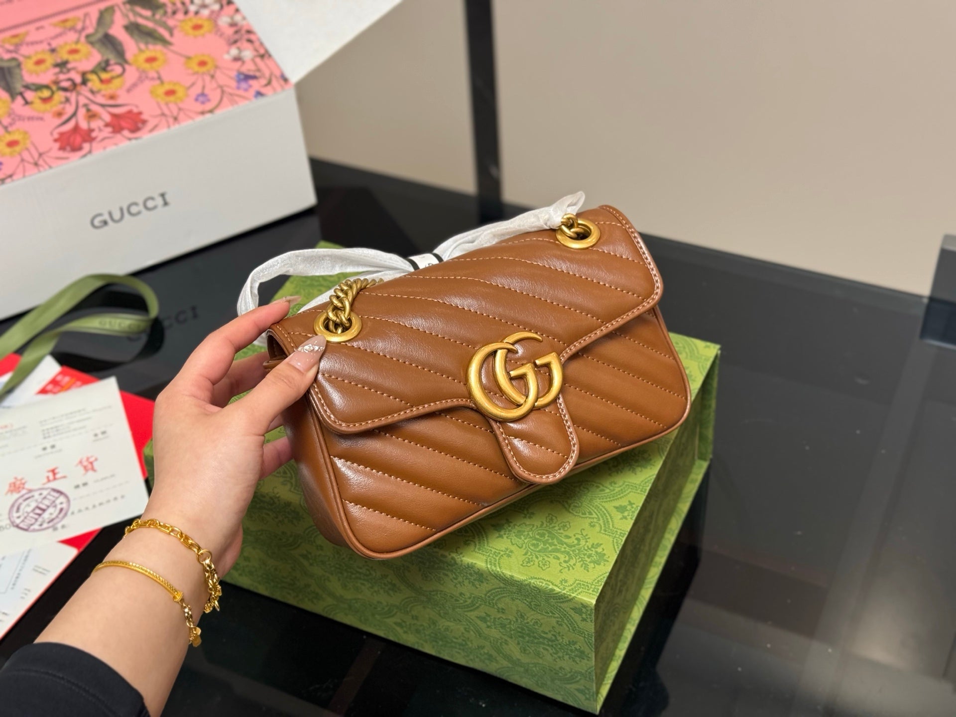 Gucci GG Marmont Sheepskin Set - 3 Sizes Available