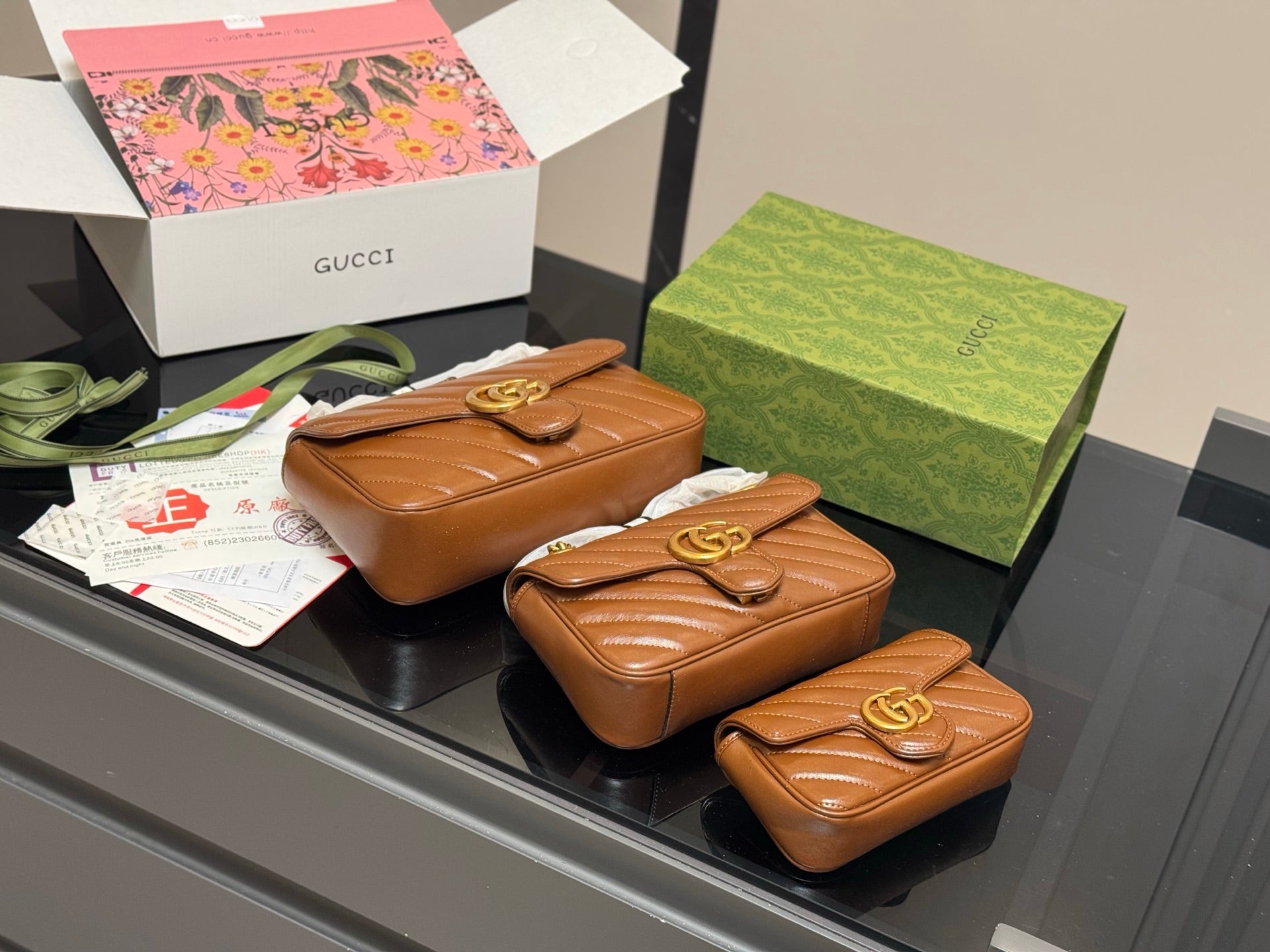 Gucci GG Marmont Sheepskin Set - 3 Sizes Available