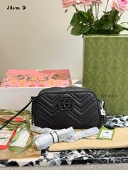 Gucci GG Marmont Small Quilted Black Shoulder Bag