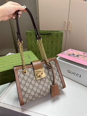 Gucci Padlock 24k Gold Chain Bag - Small Square Design