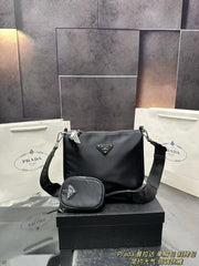 Prada Black Nylon Crossbody Shoulder Bag