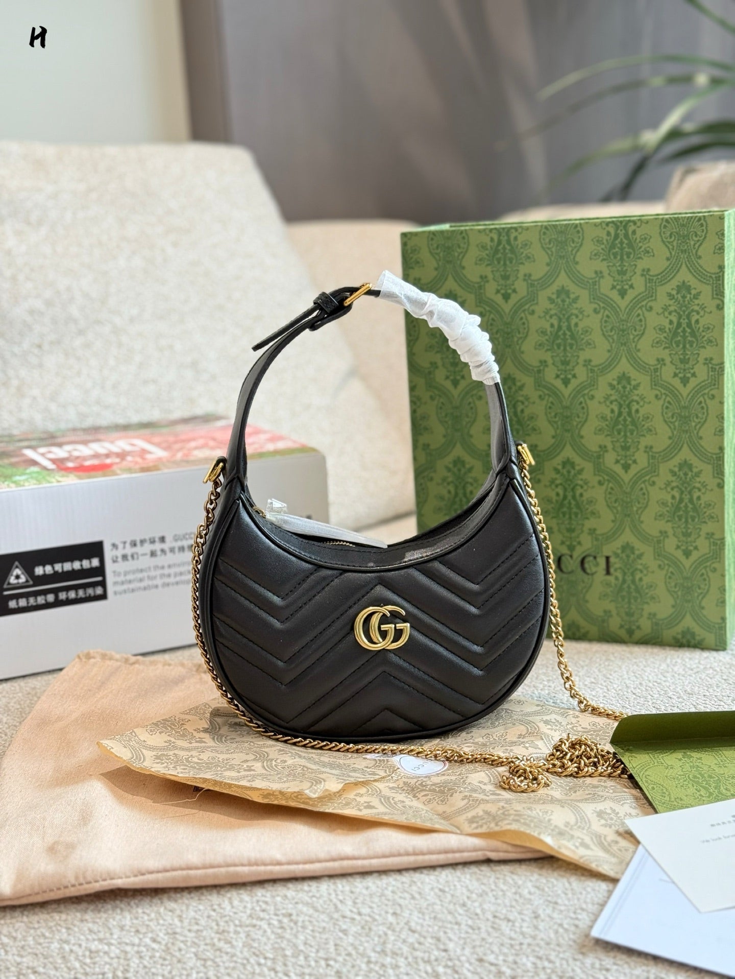 Gucci Marmont Half-Moon Bag â€“ Classic Crescent Design