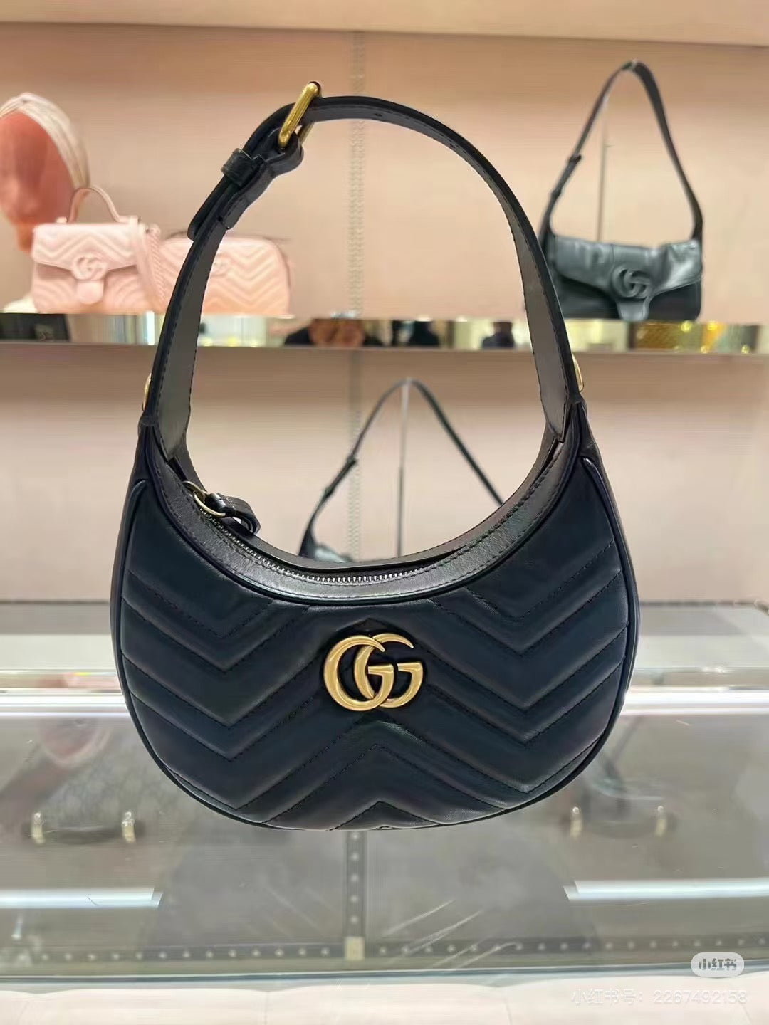 Gucci Mamon Half-Moon Bag â€“ Elegant Designer Handbag