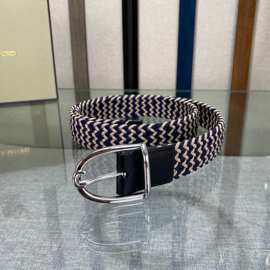 Tom Ford Cowhide Leather Hot Model Sandals with Copper Buckles - 3.5 Wide