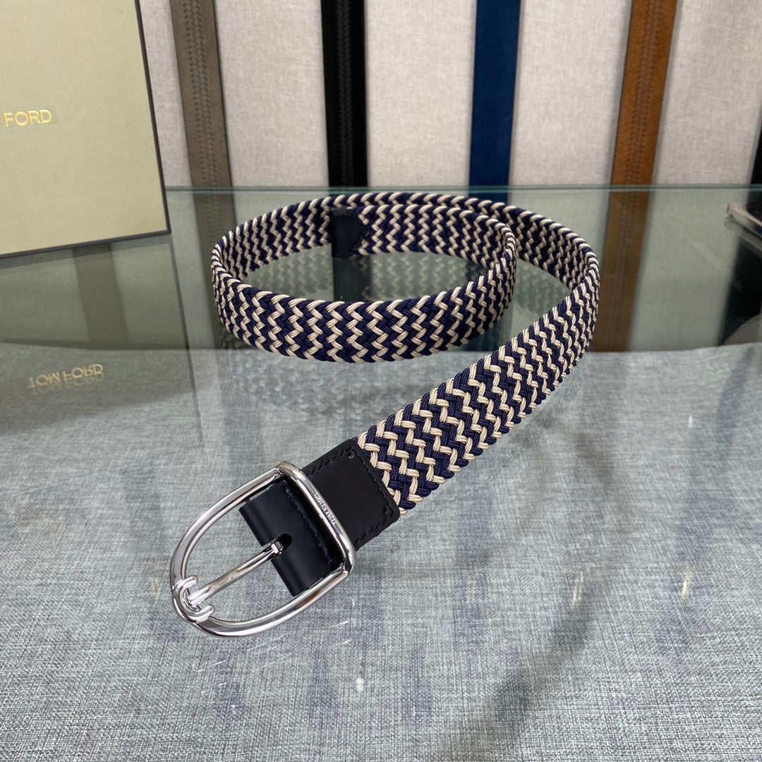 Tom Ford Cowhide Leather Hot Model Sandals with Copper Buckles - 3.5 Wide