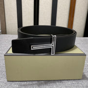 Tom Ford Double-Sided First-Layer Cowhide Belt - Elegant Design with Copper Buckles