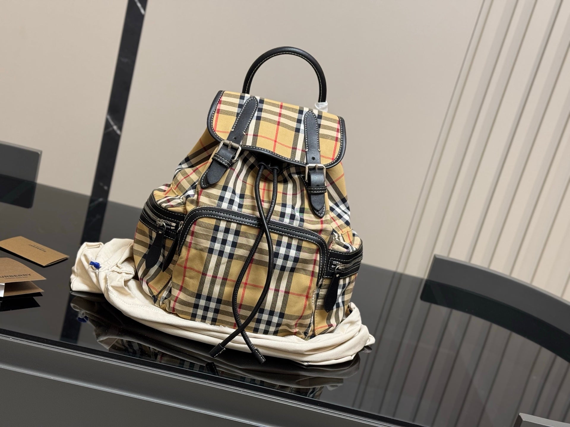 Burberry Inspired Nylon Backpack - Lightweight and Stylish