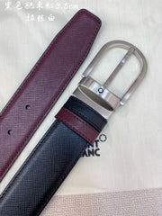 Montblanc 3.5cm Genuine Leather Business Casual Belt