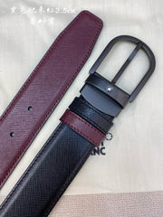 Montblanc Premium Cowhide Business Casual Belt â€“ 3.5cm Wide