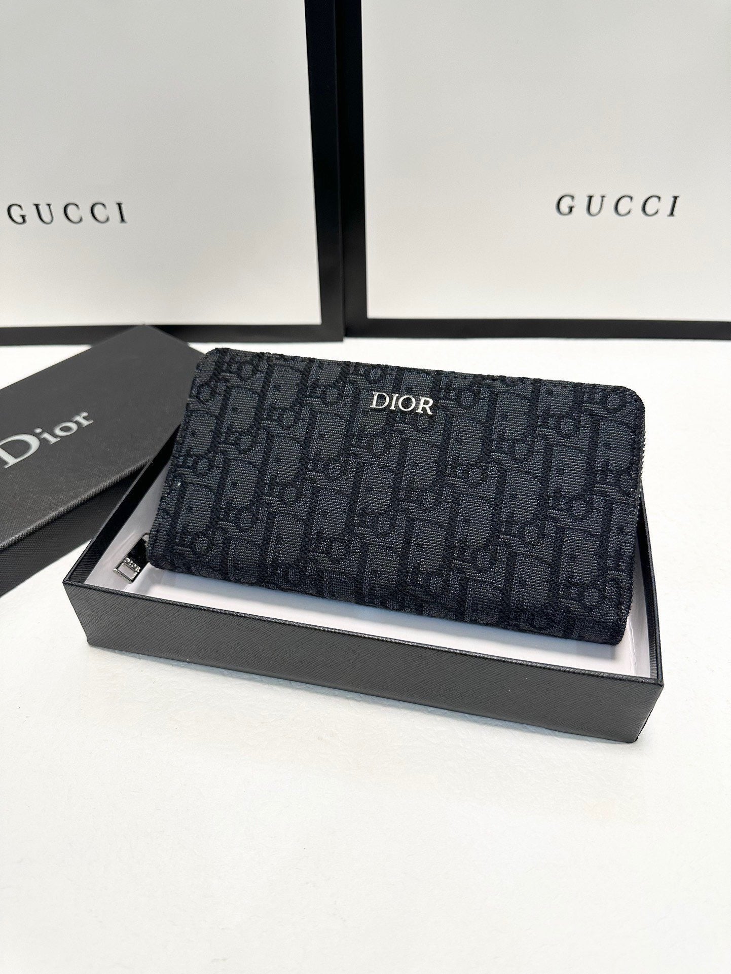 Dior Single Pull Small Clutch Bag - Black