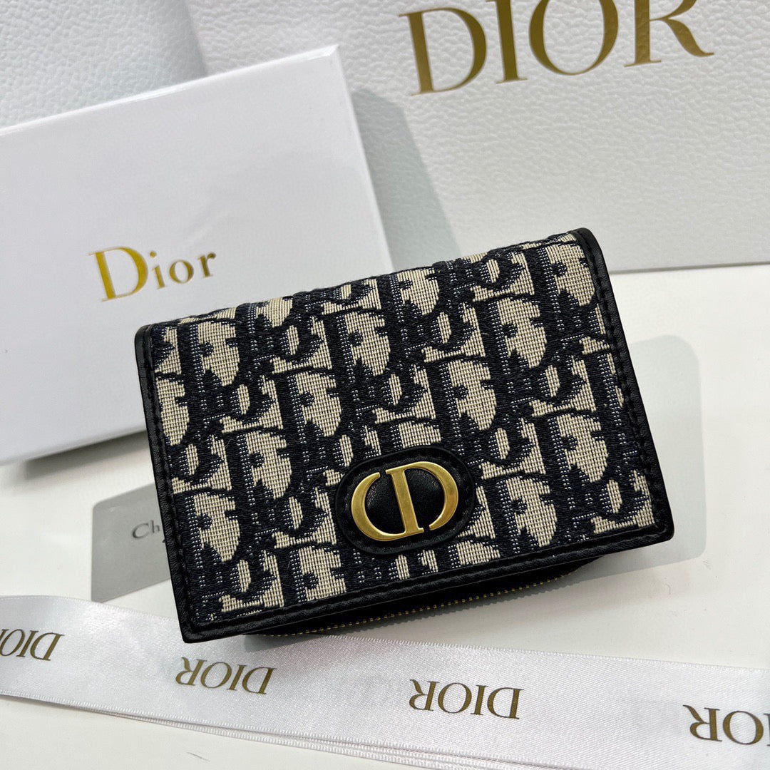 Dior 2055 Multifunctional Black Cowhide Wallet