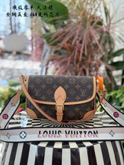 Diane Floral Embroidered Crossbody Baguette Bag with Removable Straps