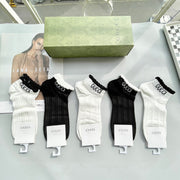 Gucci Fashionable Short Socks - 5 Pairs