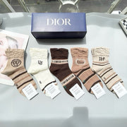 High-Quality Dior Mid-Calf Socks â€“ Stylish Unisex Fashion