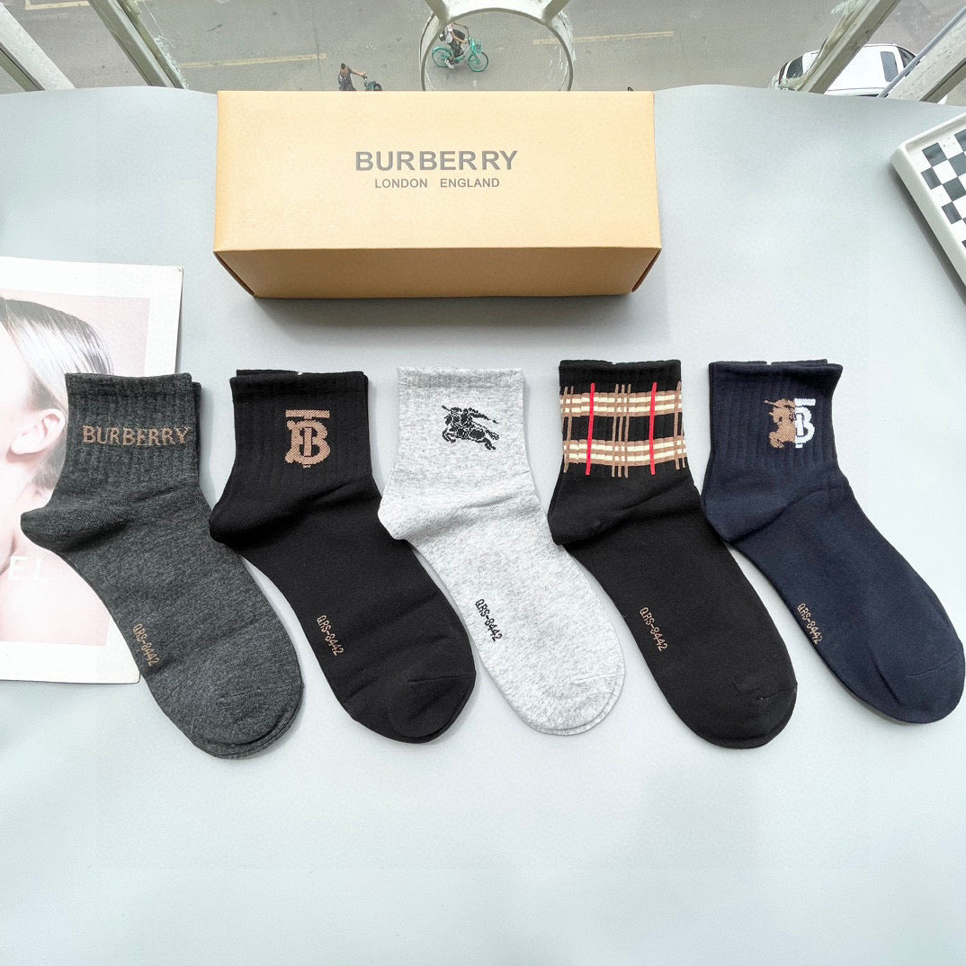 Burberry Mid-Calf Socks - Trendy High-End Accessory