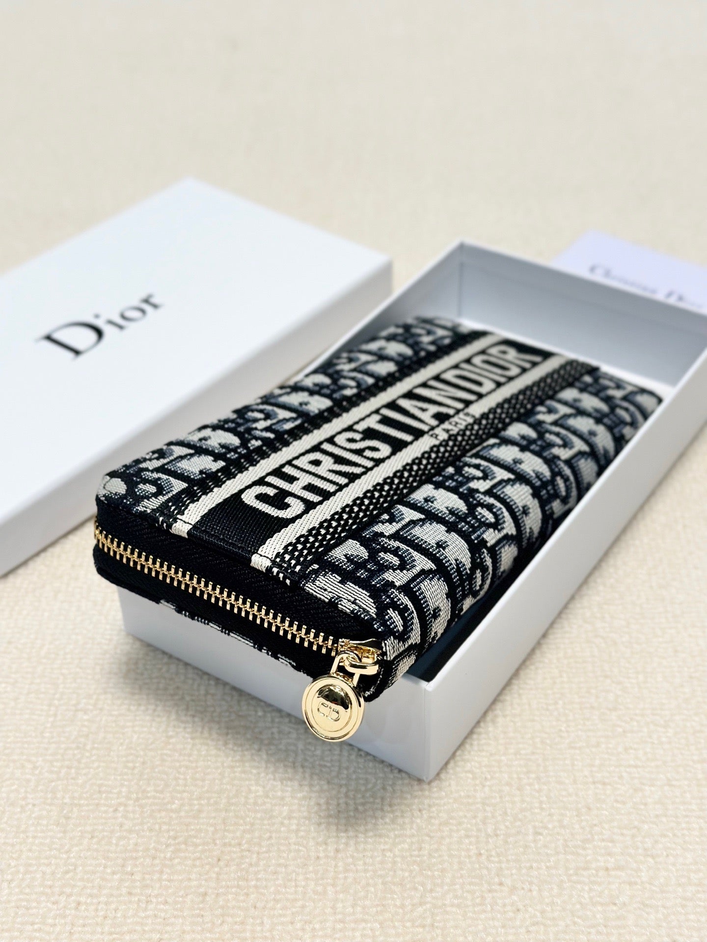 Dior Black Single Pull Small Clutch Bag - 19x10