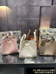 Dior Signature Pebbled Bucket Bag - Stylish & Versatile