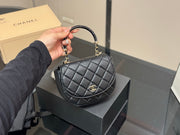 Chanel 25c Early Spring Black Gold Chain Handle Handbag