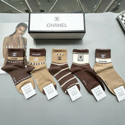 Chanel Mid-Calf Card Socks - Fashionable & Stylish