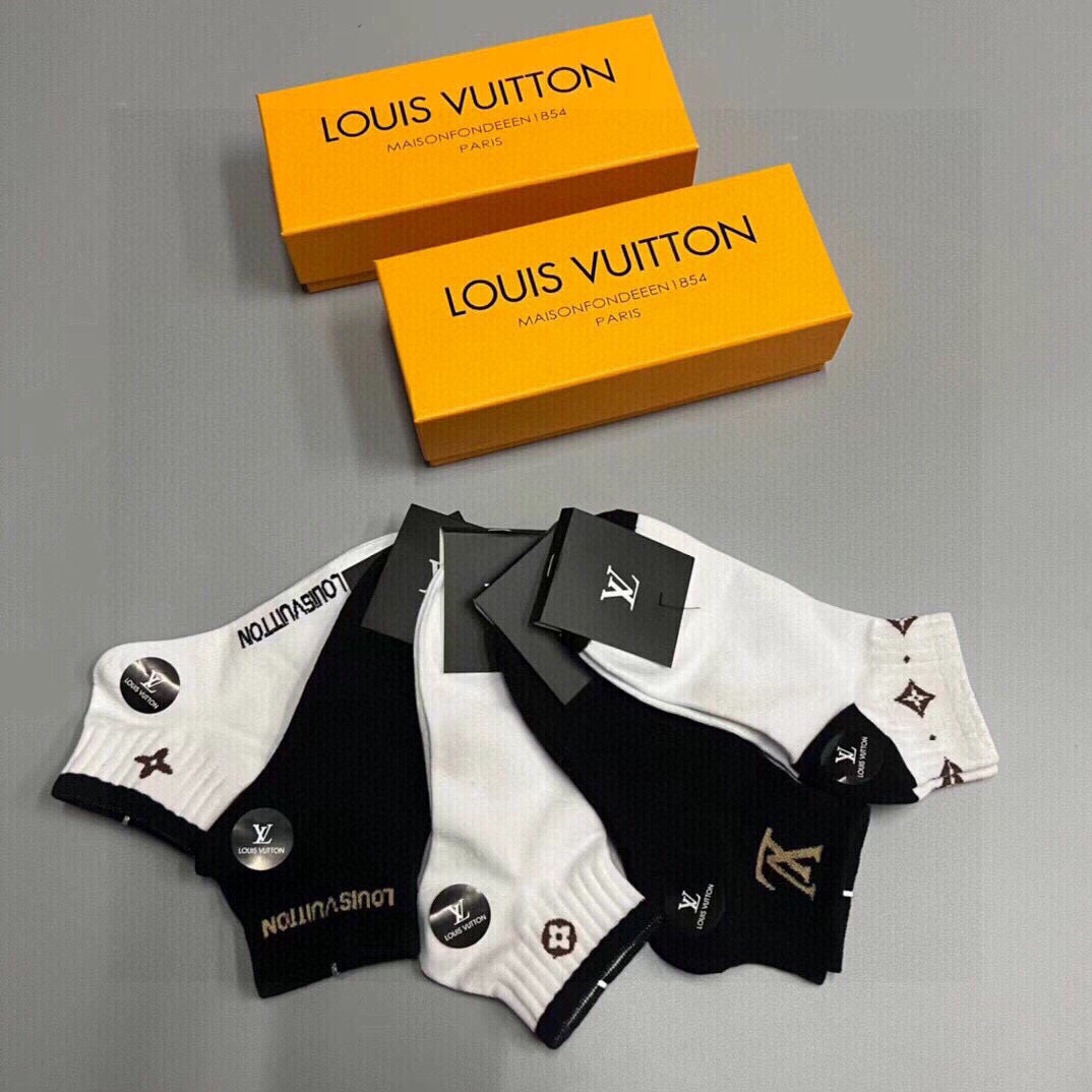 Louis Vuitton Men's Jacquard Socks - Set of 5 Pairs