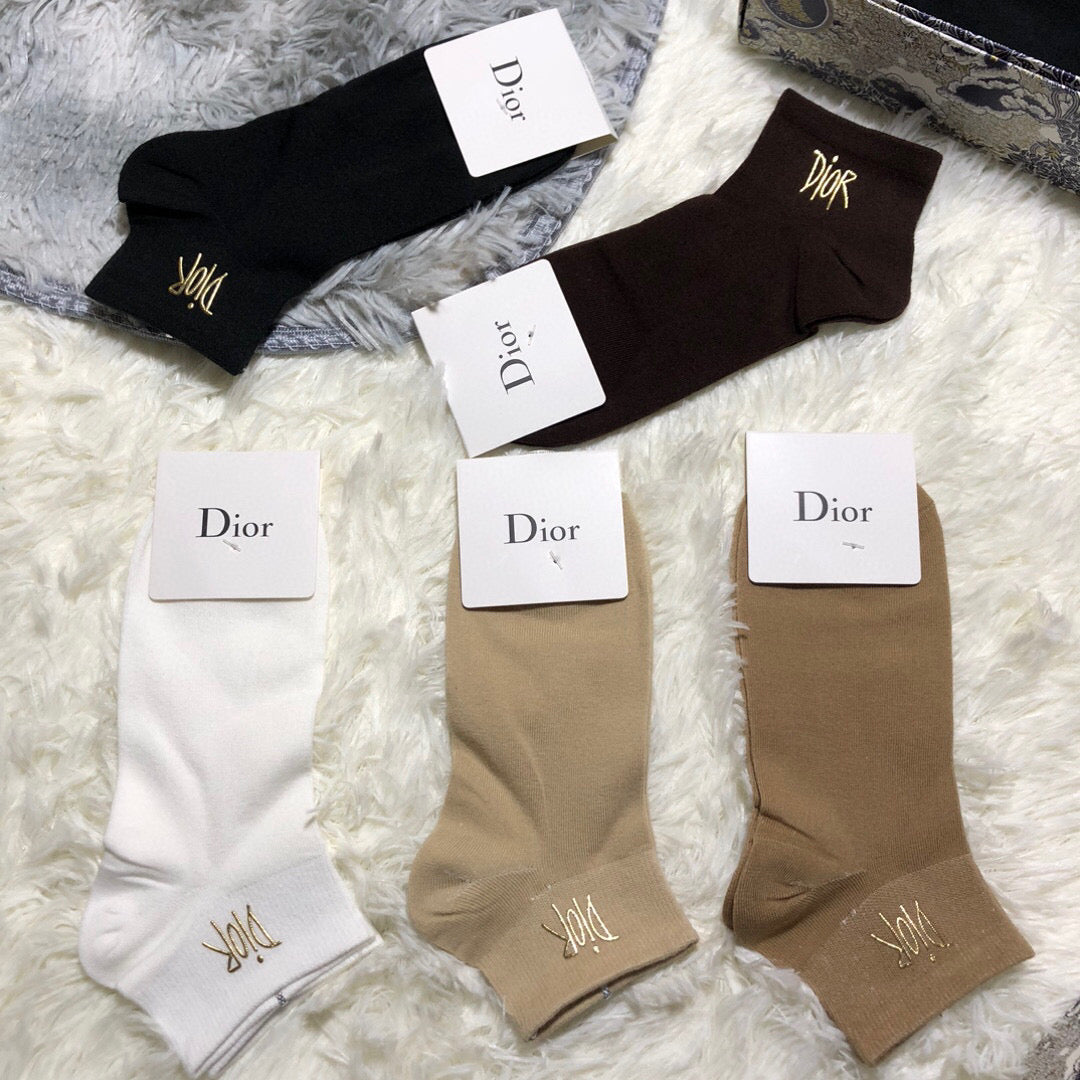 Dior Women's Cotton Socks - 5-Pack