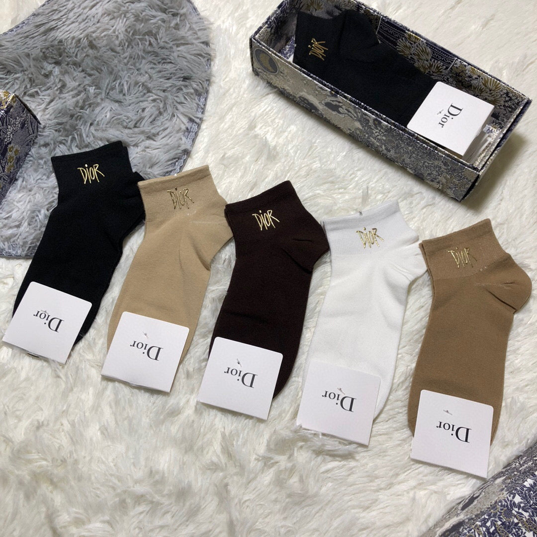 Dior Women's Cotton Socks - 5-Pack