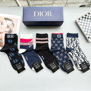 Stylish Dior Mid-Calf Socks - Unisex Fashion Essential