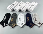 CHANEL Classic Men's Cotton Socks - Set of 5 Pairs