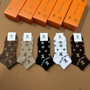 Louis Vuitton Classic Jacquard Socks Set (5 Pairs)