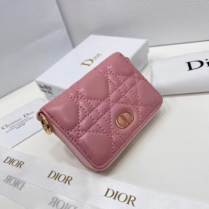 Dior 2386 Black Pink Lambskin Leather Accessory