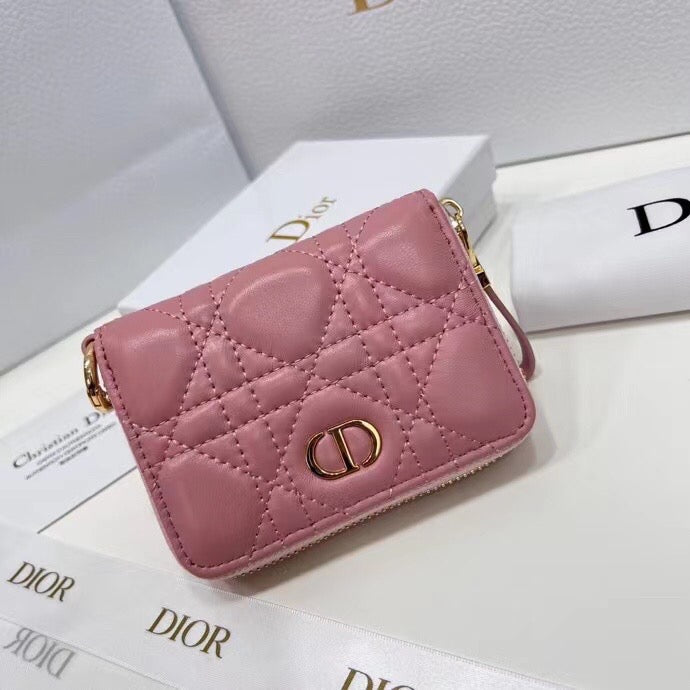Dior 2386 Black Pink Lambskin Leather Accessory