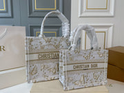 Dior Embroidered Canvas Tote Bag â€“ Retro Chic Style