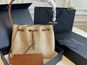 YSL Saint Laurent Straw Summer Underarm Bag