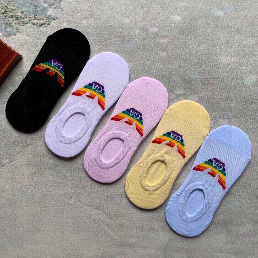 Emporio Armani Women's Invisible Socks â€“ 5 Pairs Classic Jacquard