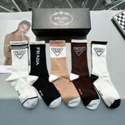 PRADA High-Top Socks - Five Pairs in One Box