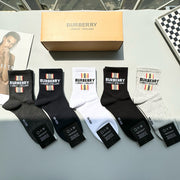 Burberry Bagh Mid-Calf Socks - Five Pairs Box Set