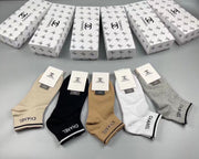 CHANEL Women's Cotton Socks - 5 Pairs in Gift Box