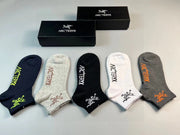 Archa'teryx Menâ€™s Cotton Short Socks - 5 Pairs in Gift Box