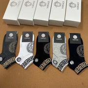 Versace Men's Cotton Socks Gift Box - 5 Pairs
