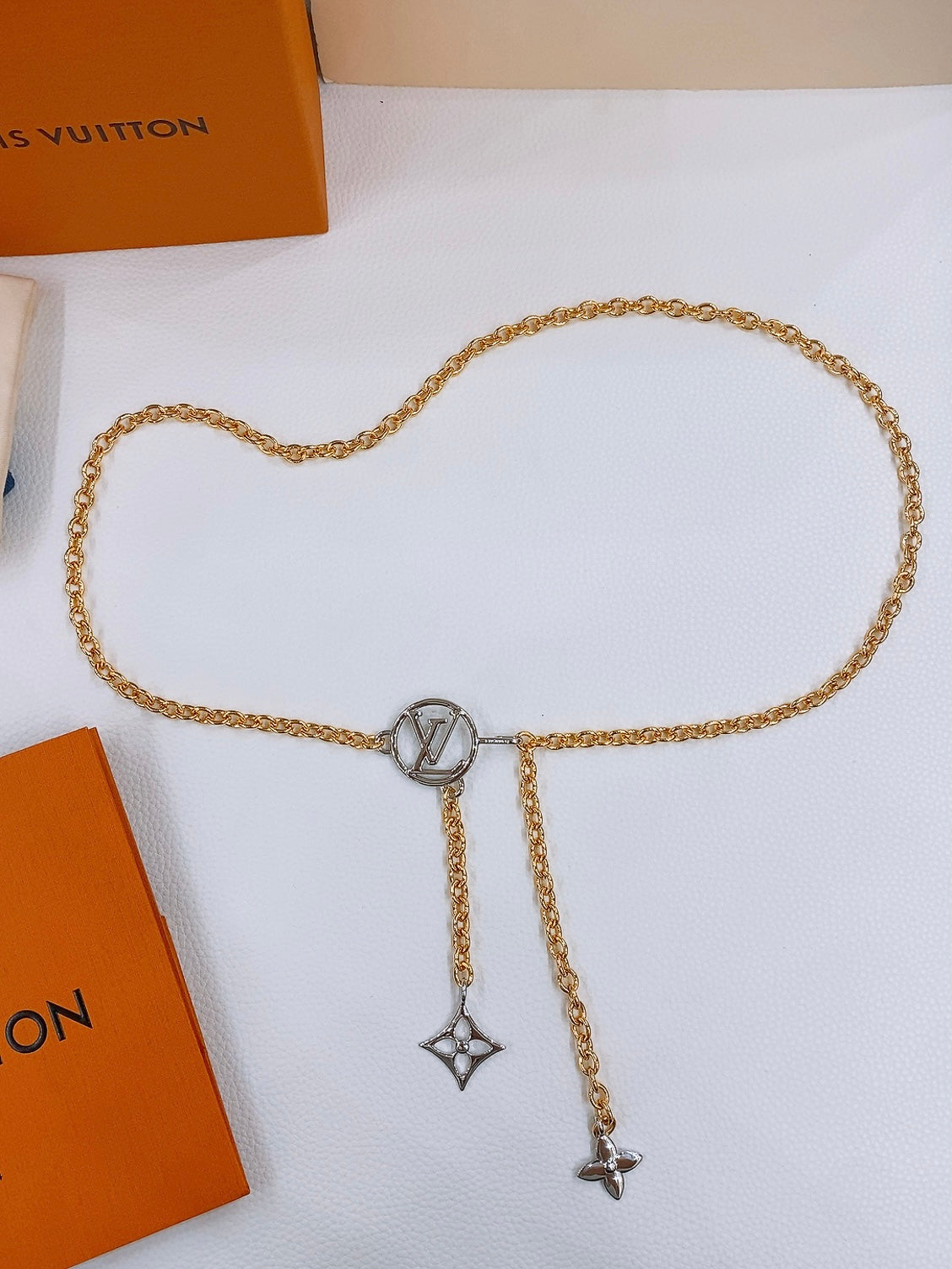 Louis Vuitton 23 Hardware Floral Chain Belt