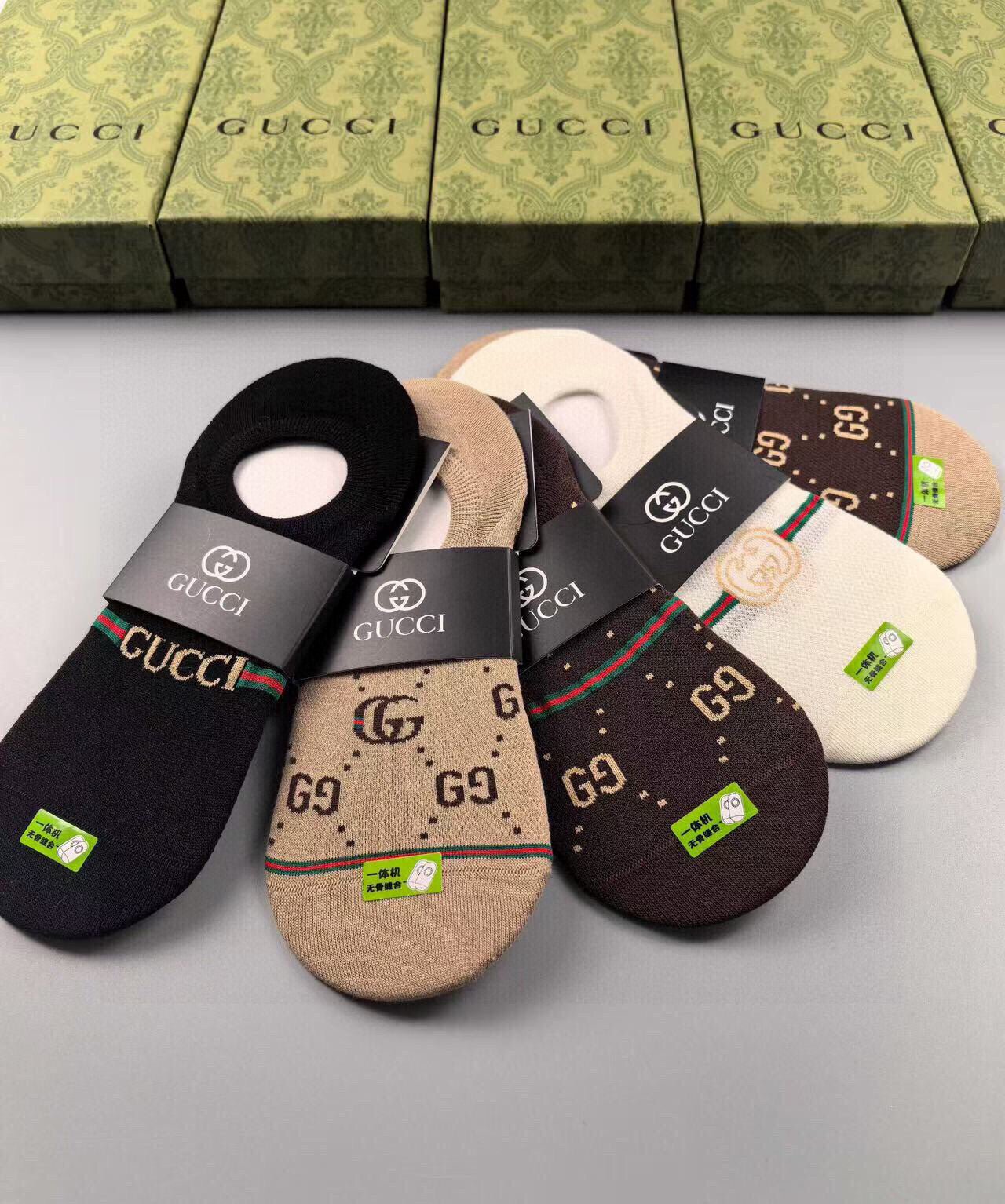 Gucci Women's Invisible Cotton Socks - 5 Pairs