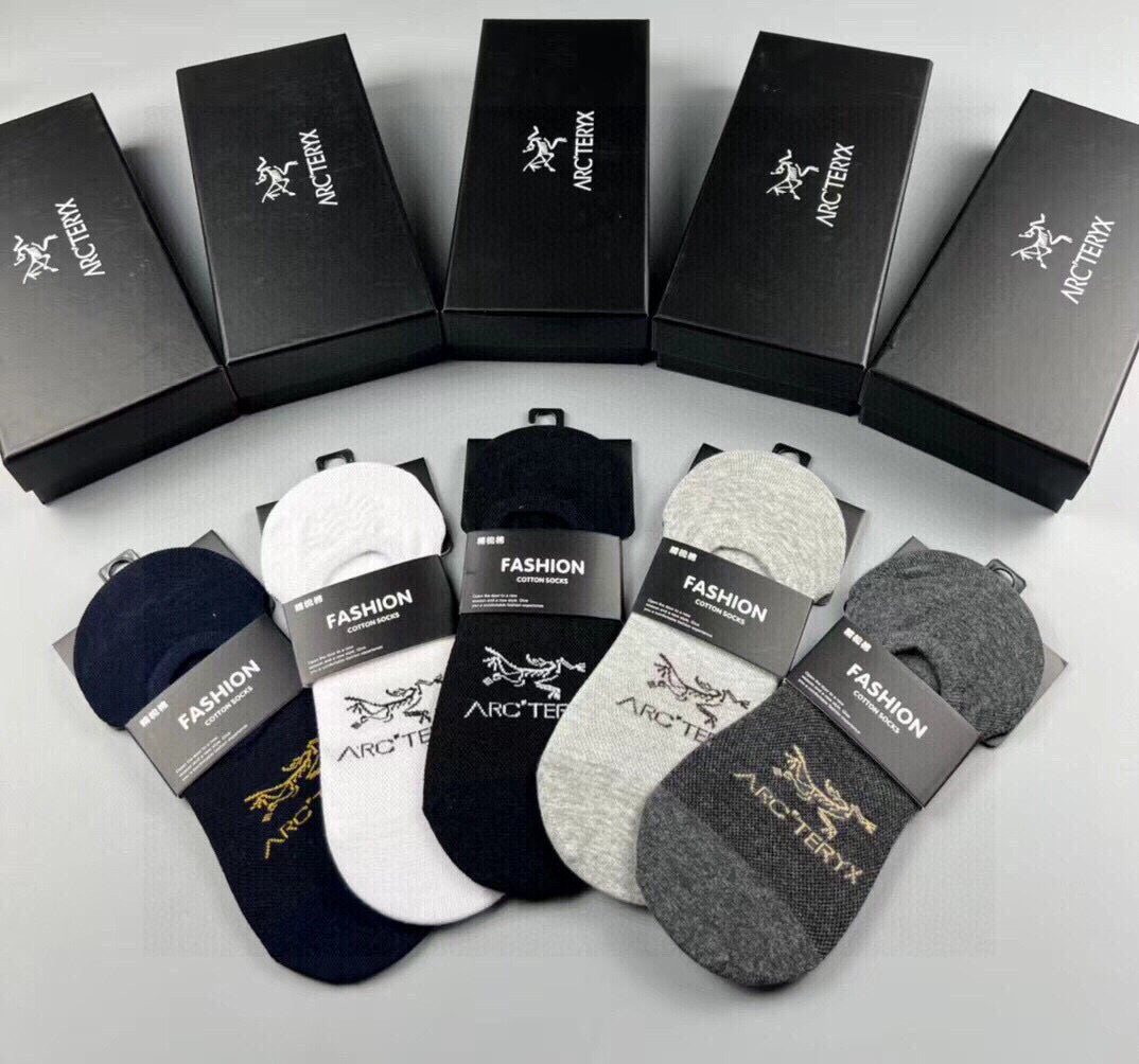 Archaâ€™teryx Menâ€™s Invisible Cotton Socks - 5 Pair Pack