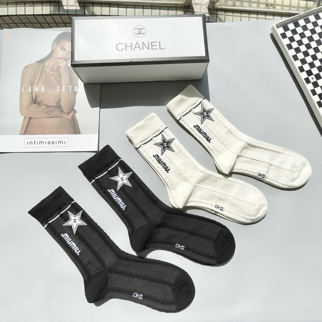CHANEL Mid-Calf Socks - Luxury Fashion Essentials